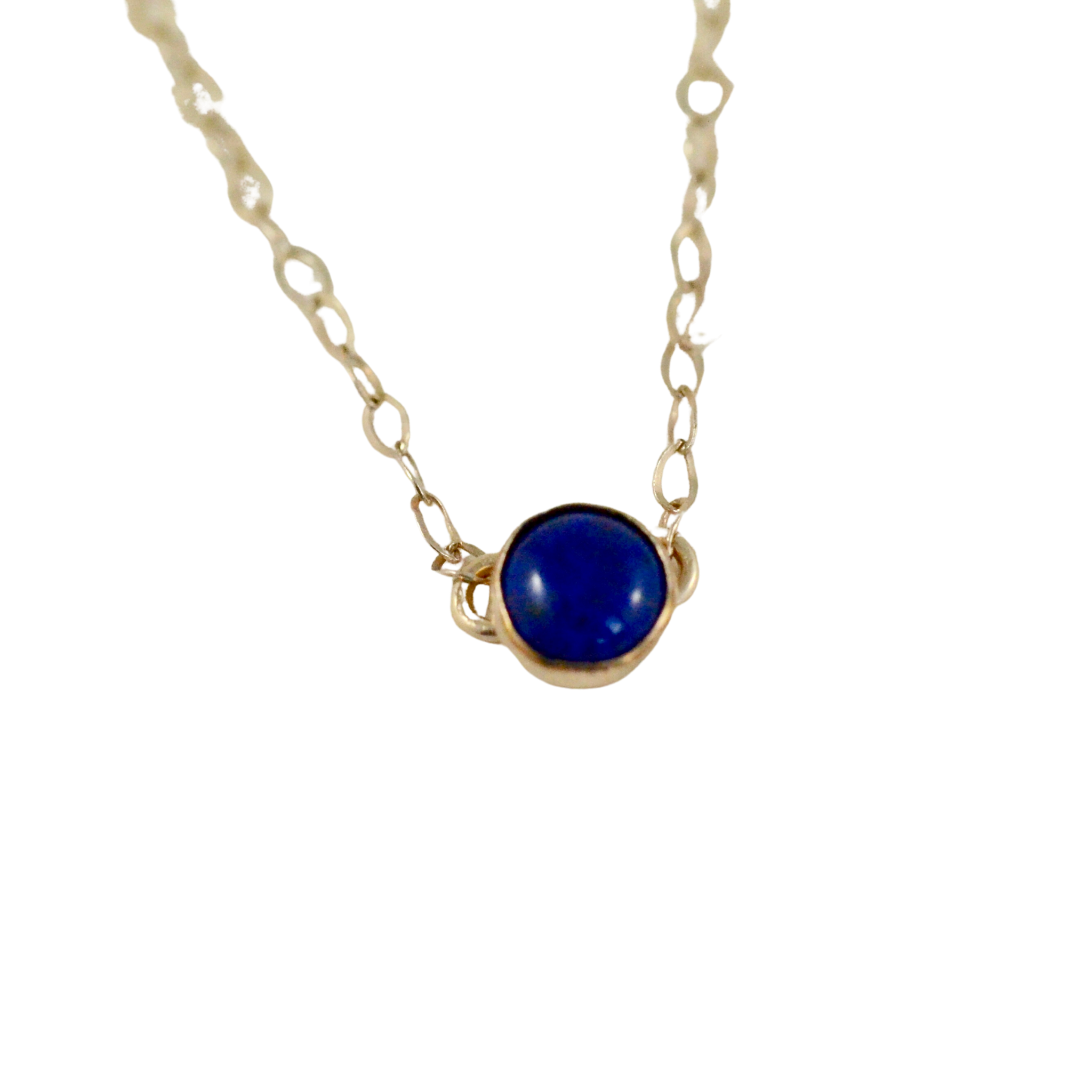 Gold Solitaire Gemstone Necklace