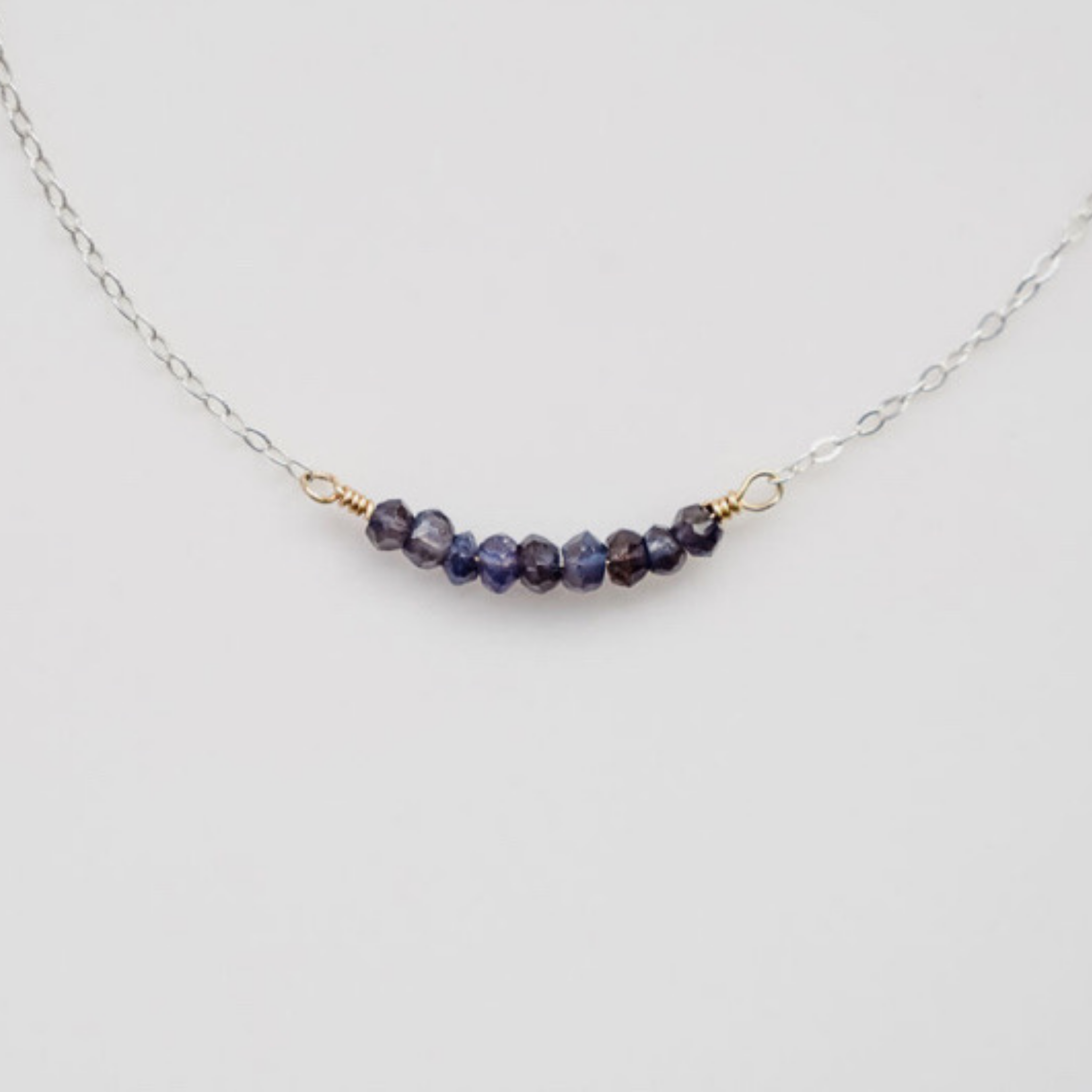 Silver Strand Gemstone Necklace