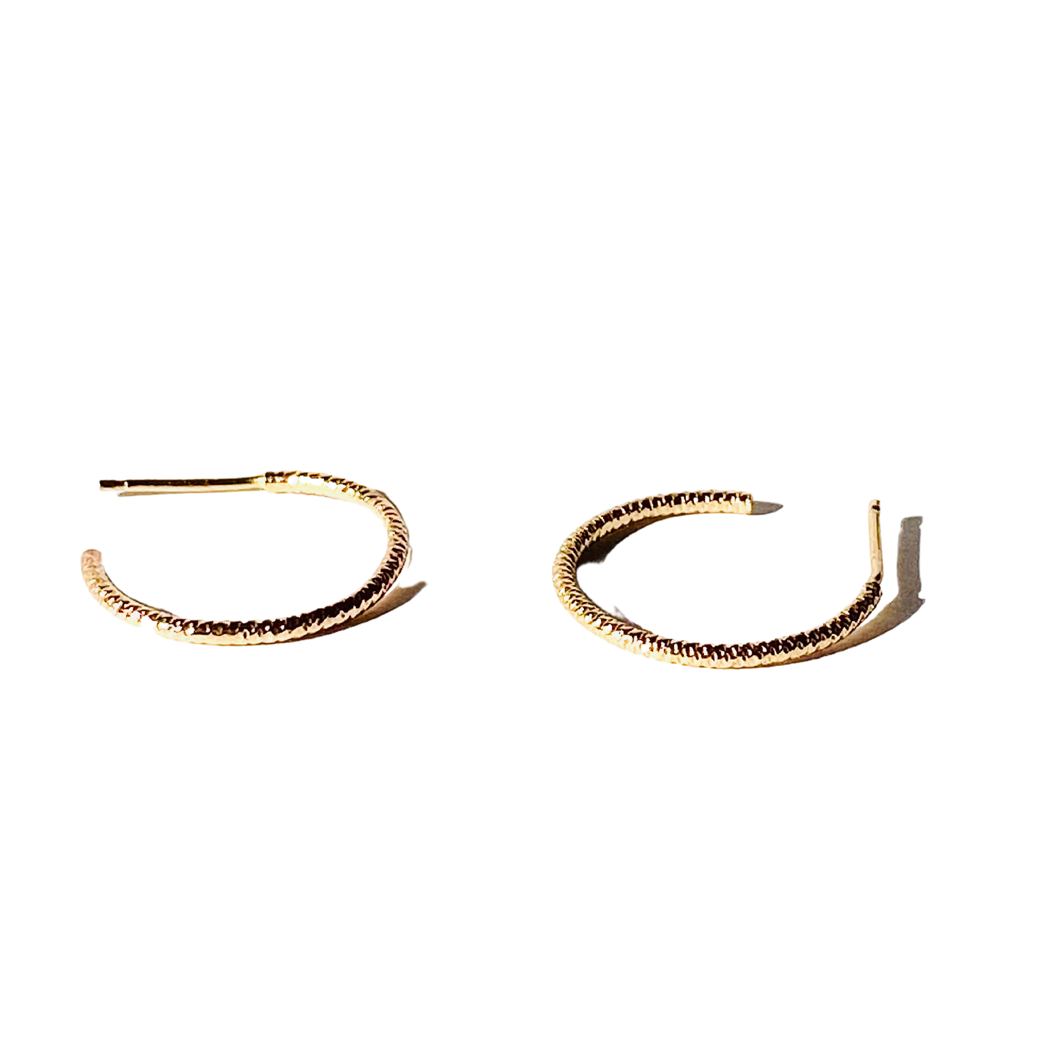 Glitter Small Gold Hoops