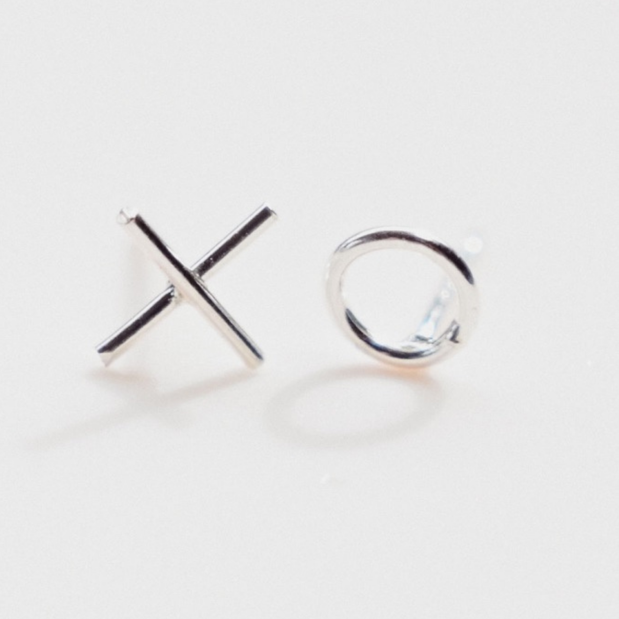 'XO' Silver Stud Earrings