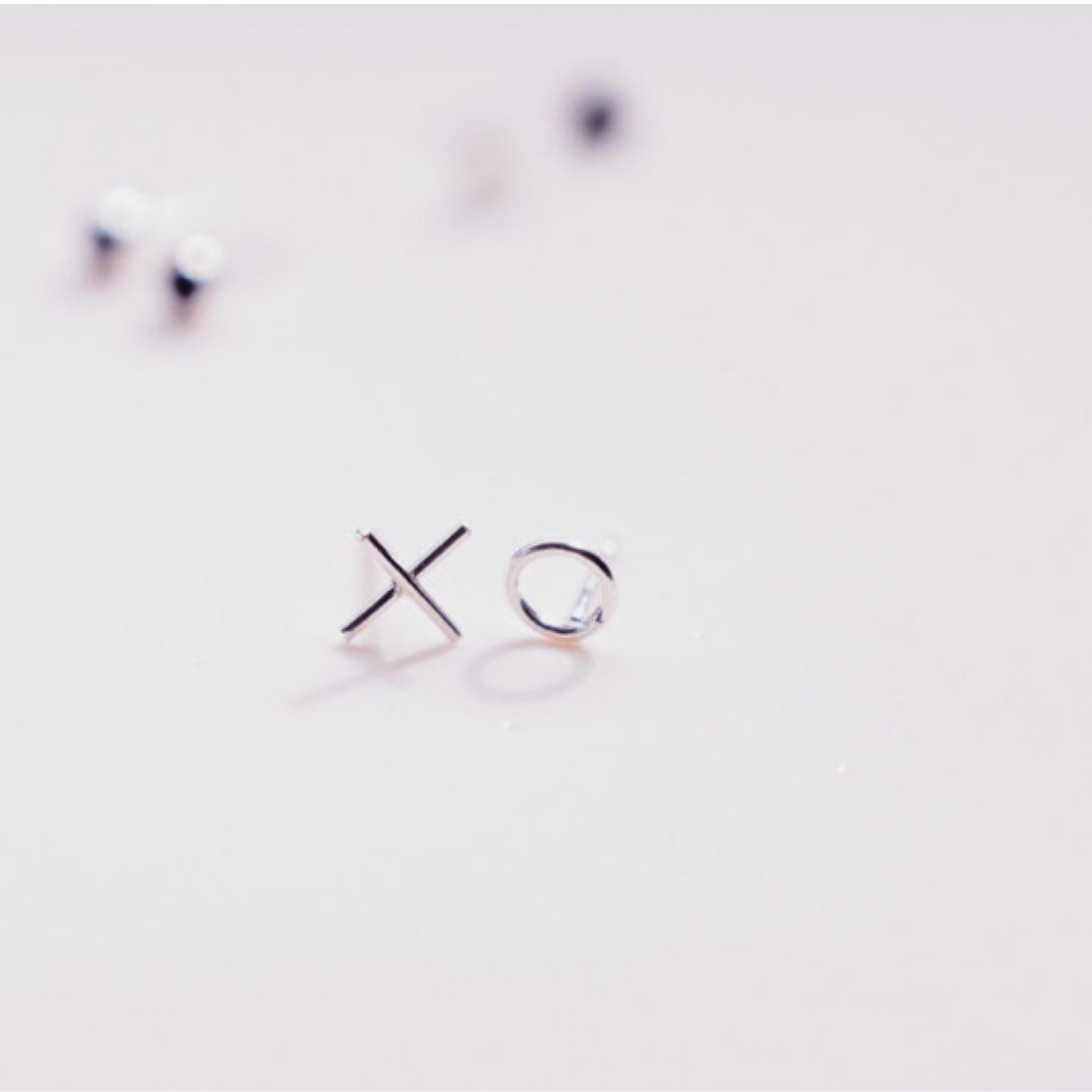 'XO' Silver Stud Earrings