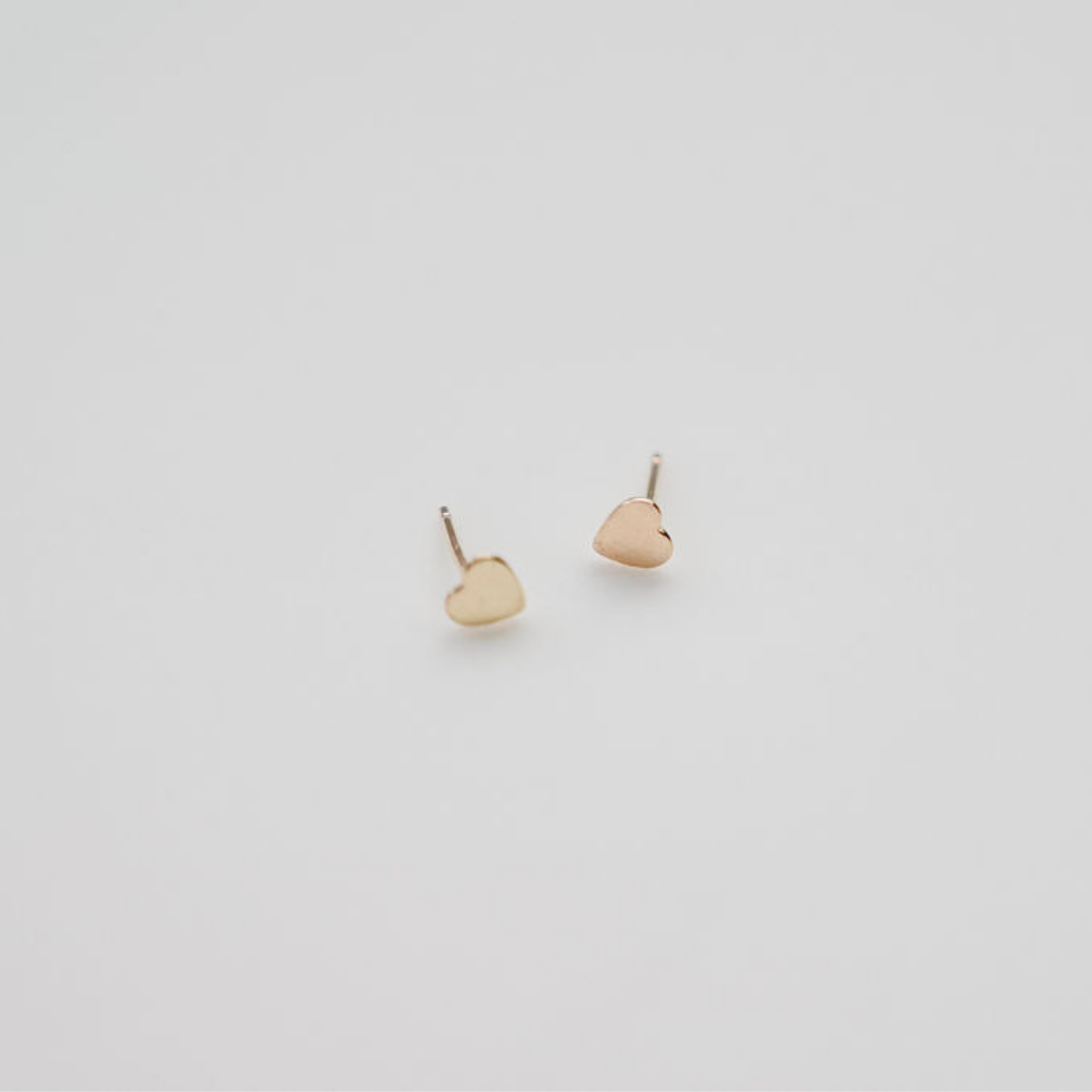 Gold Heart Studs