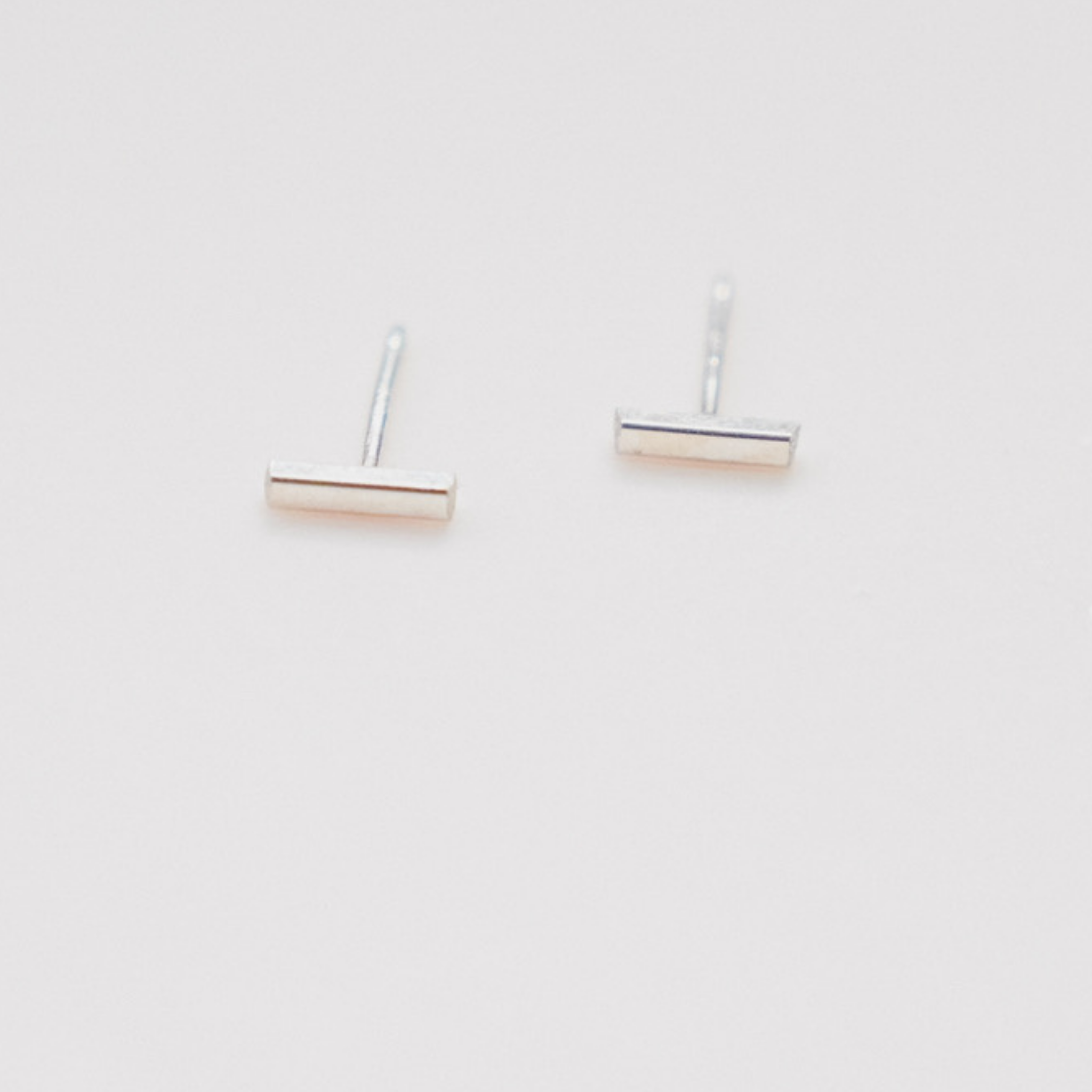 Silver Bar Mini Studs