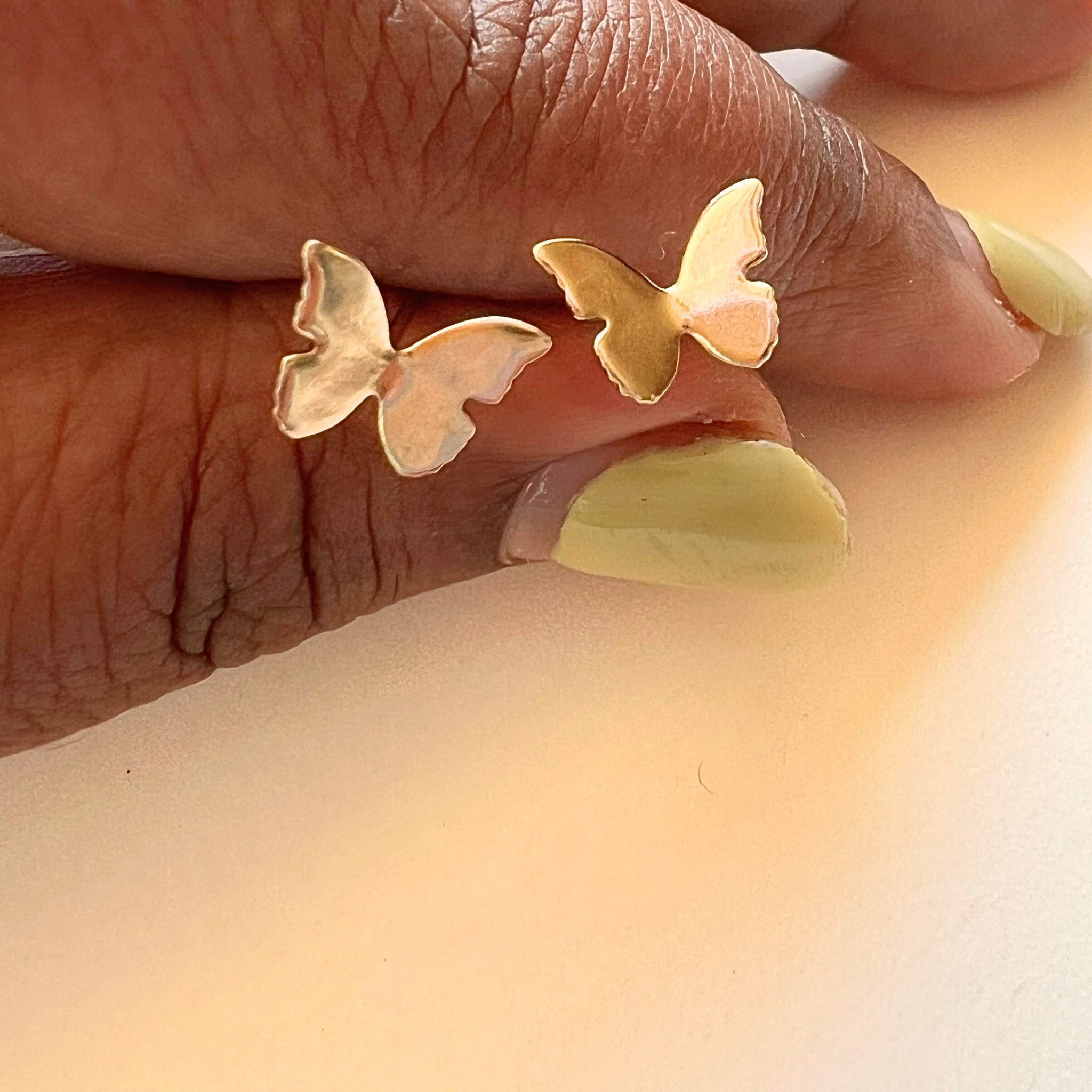 Metamorphosis Butterfly Gold Studs