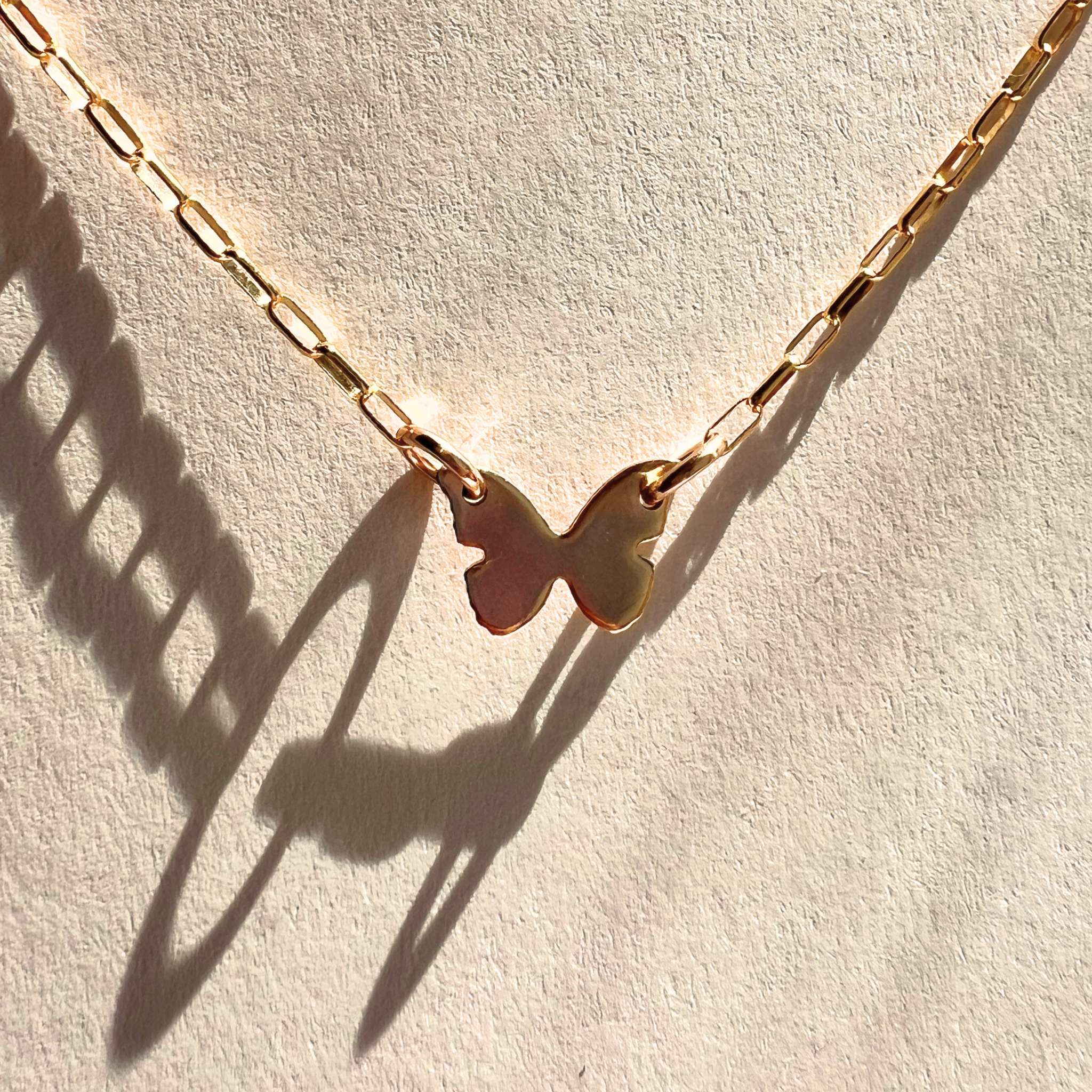 Metamorphosis Butterfly Gold Necklace