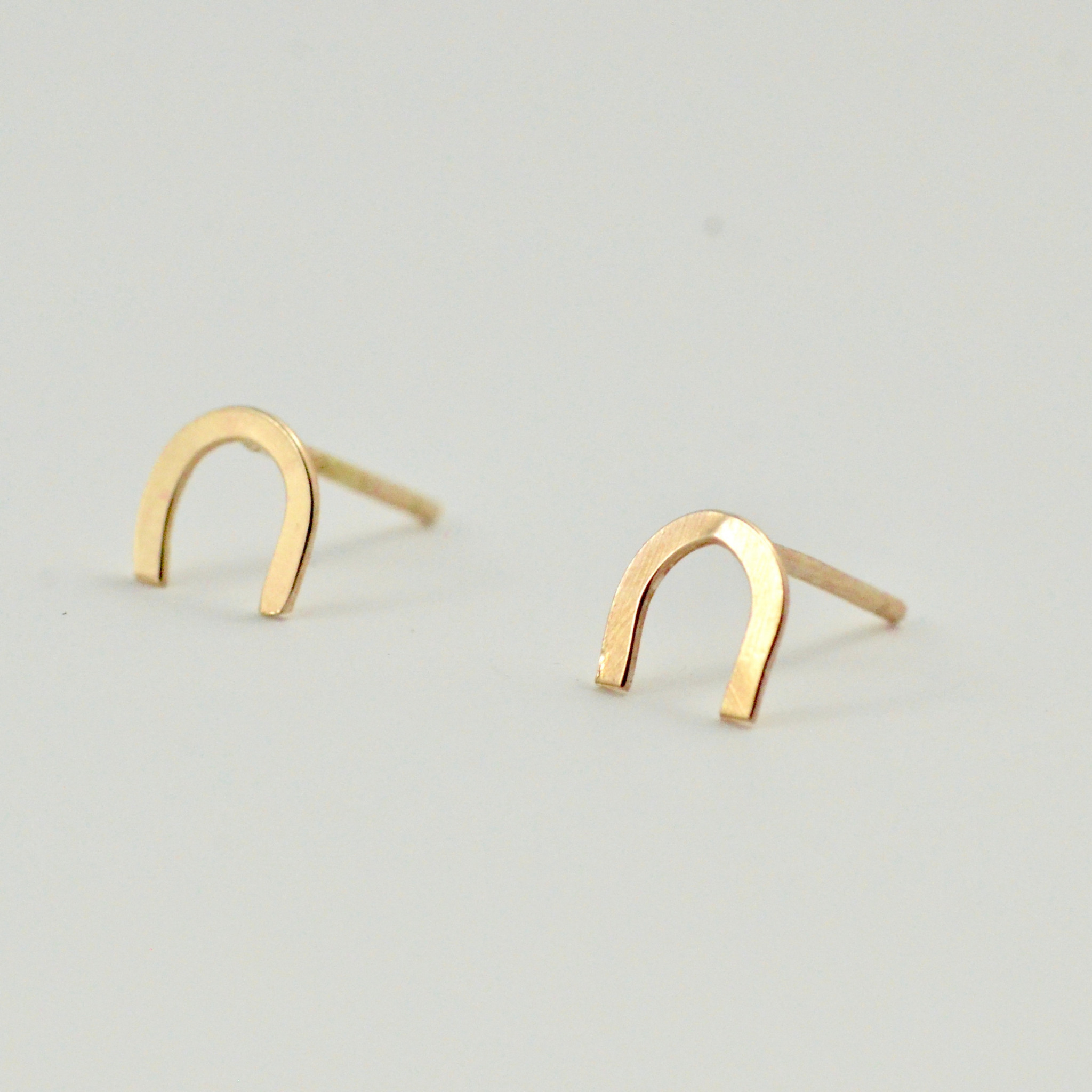 Gold Horseshoe Studs