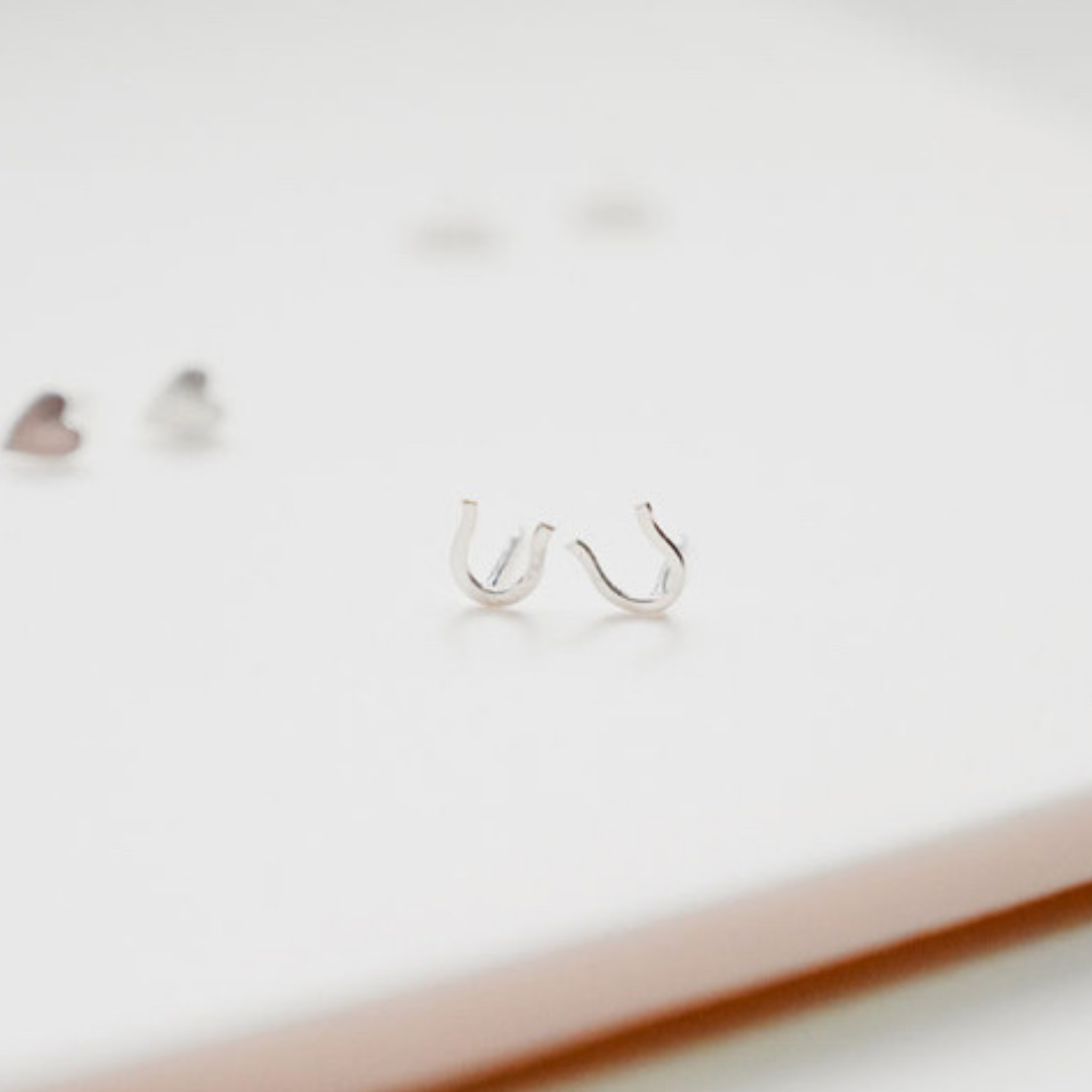 Sterling Silver Horseshoe Studs