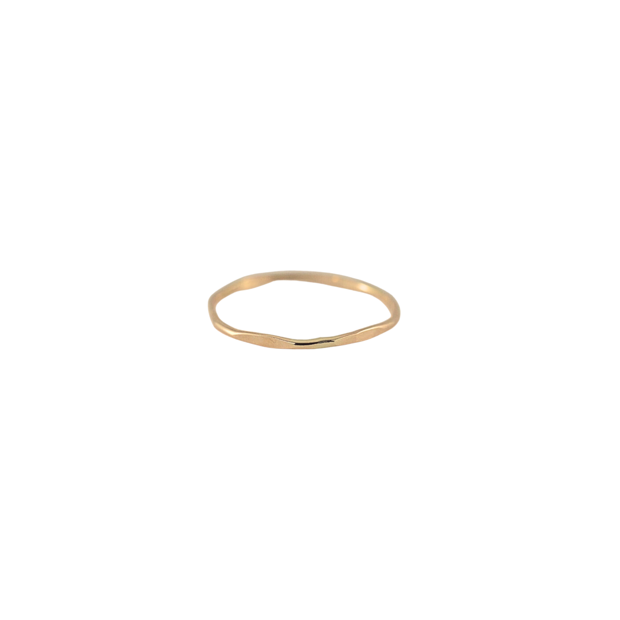 Hex Gold Stacking Ring