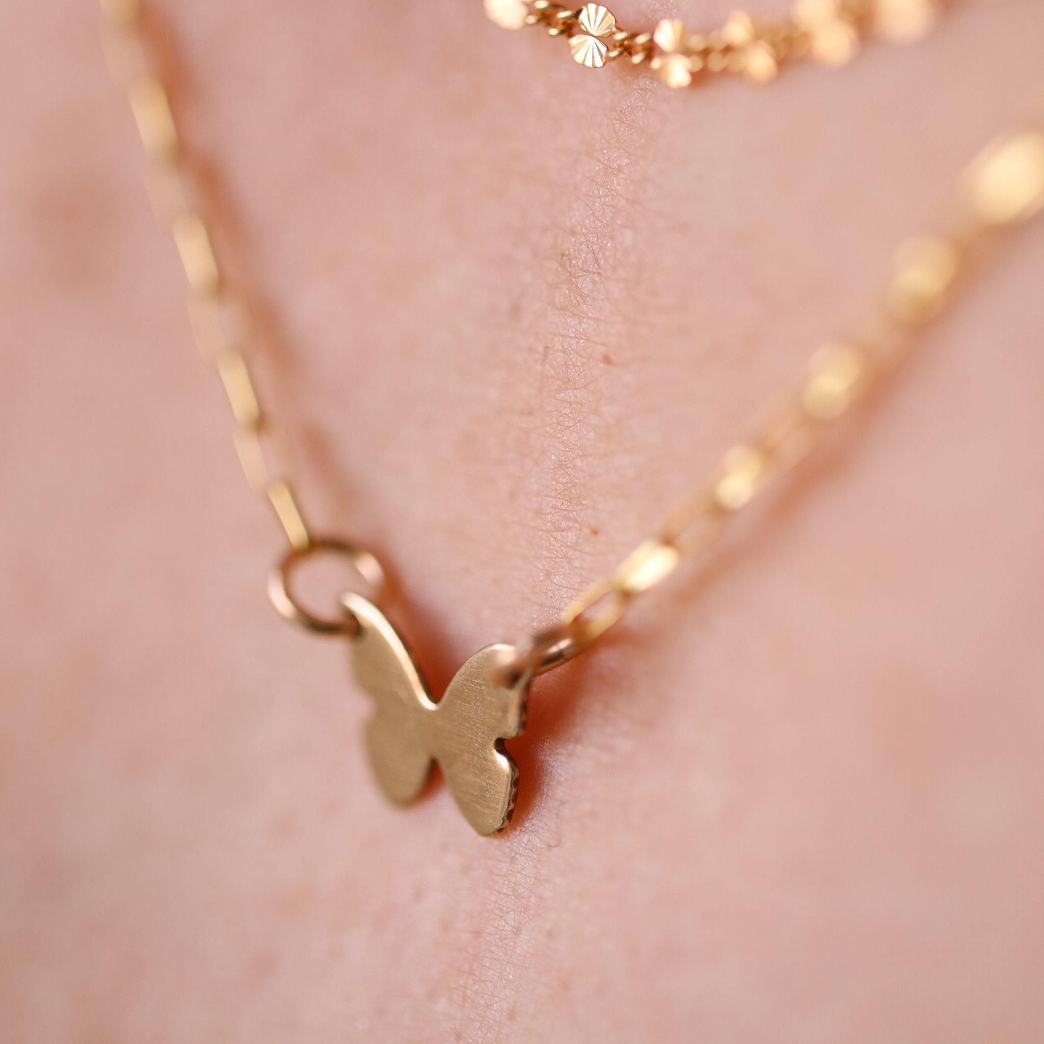 Metamorphosis Butterfly Gold Necklace