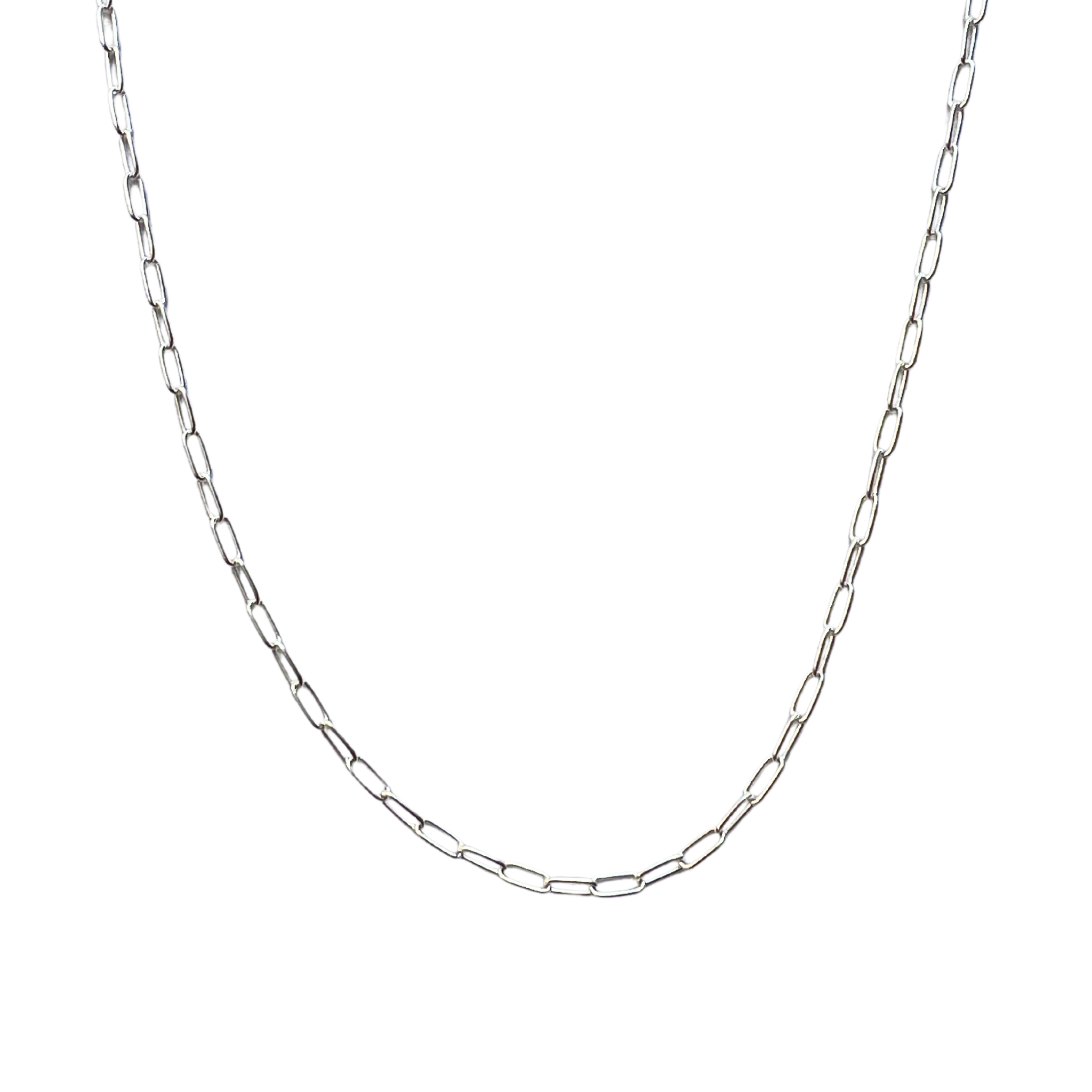 Silver Oval Layering Necklace