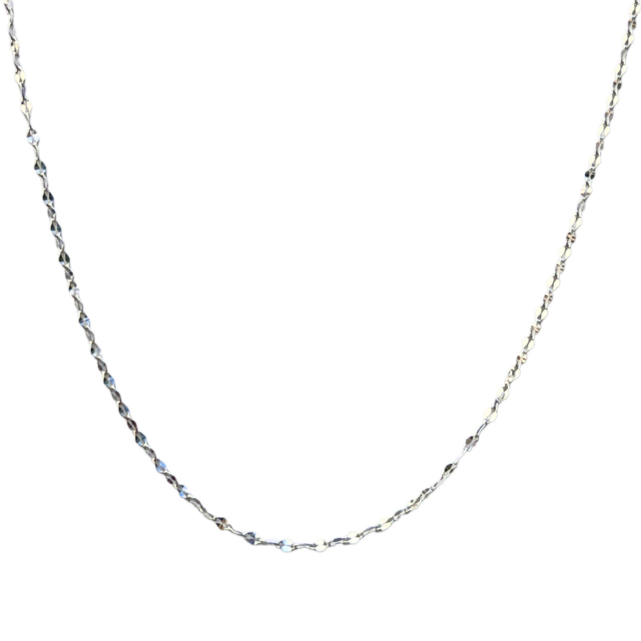 Silver Glitter Layering Necklace