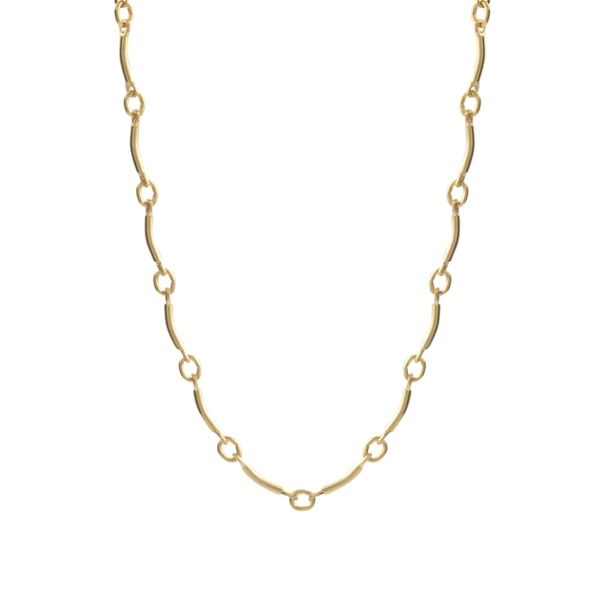 Gold Curved Bar Choker