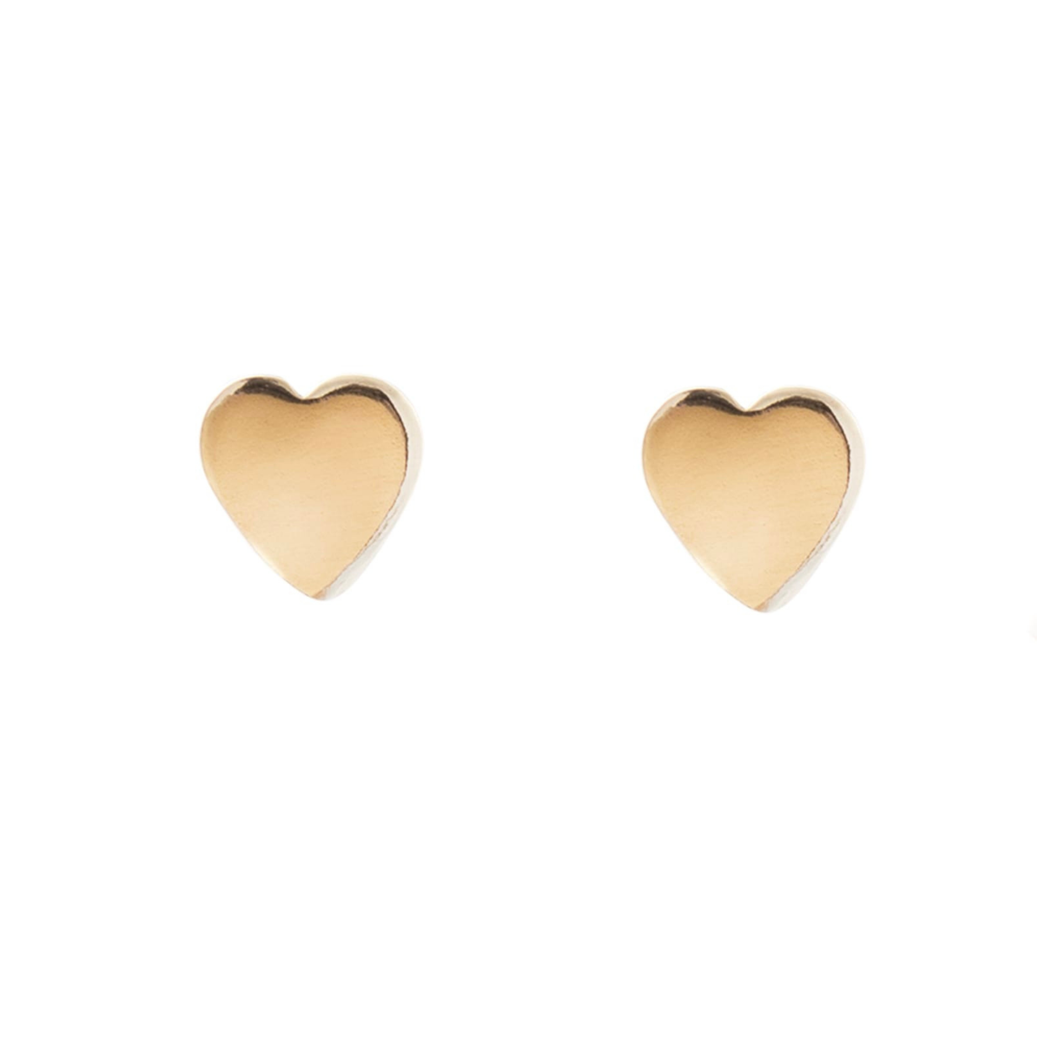 Gold Heart Studs