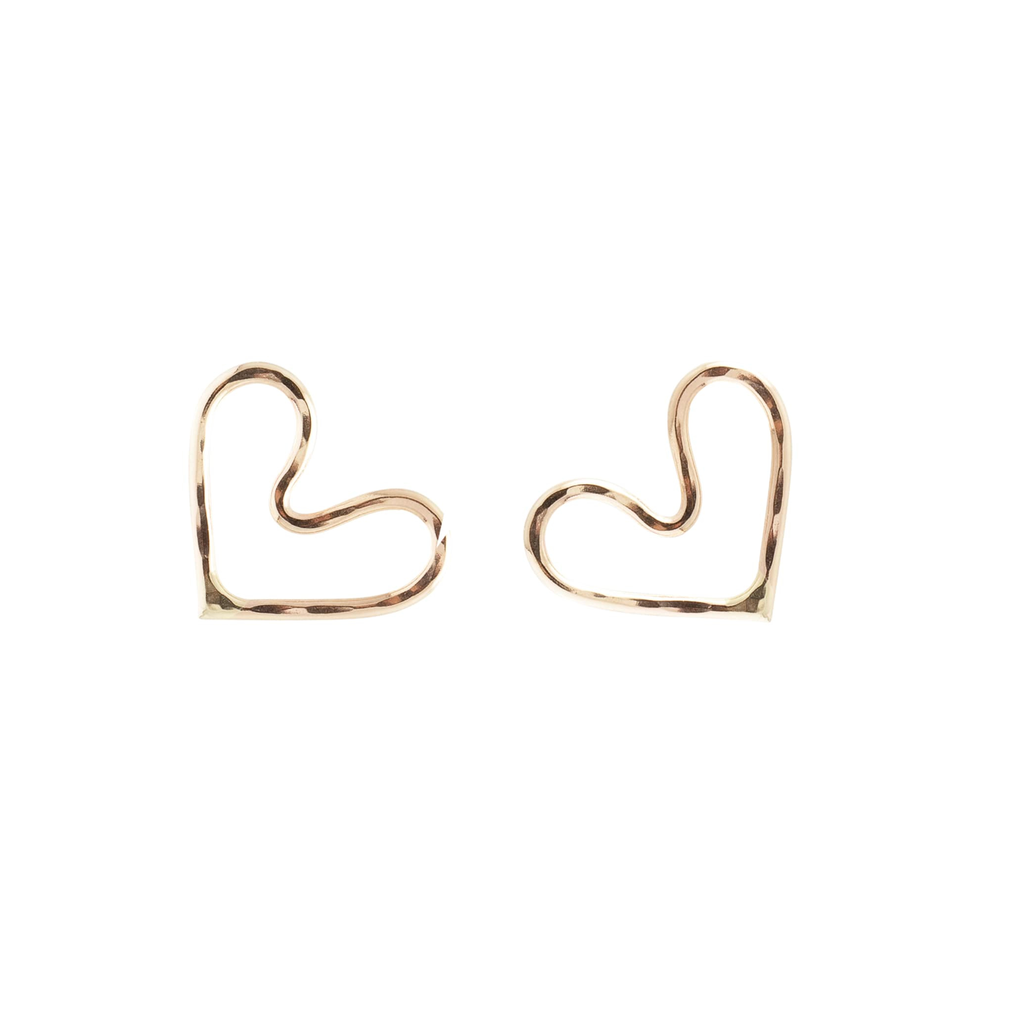 Gold Small Heart Studs