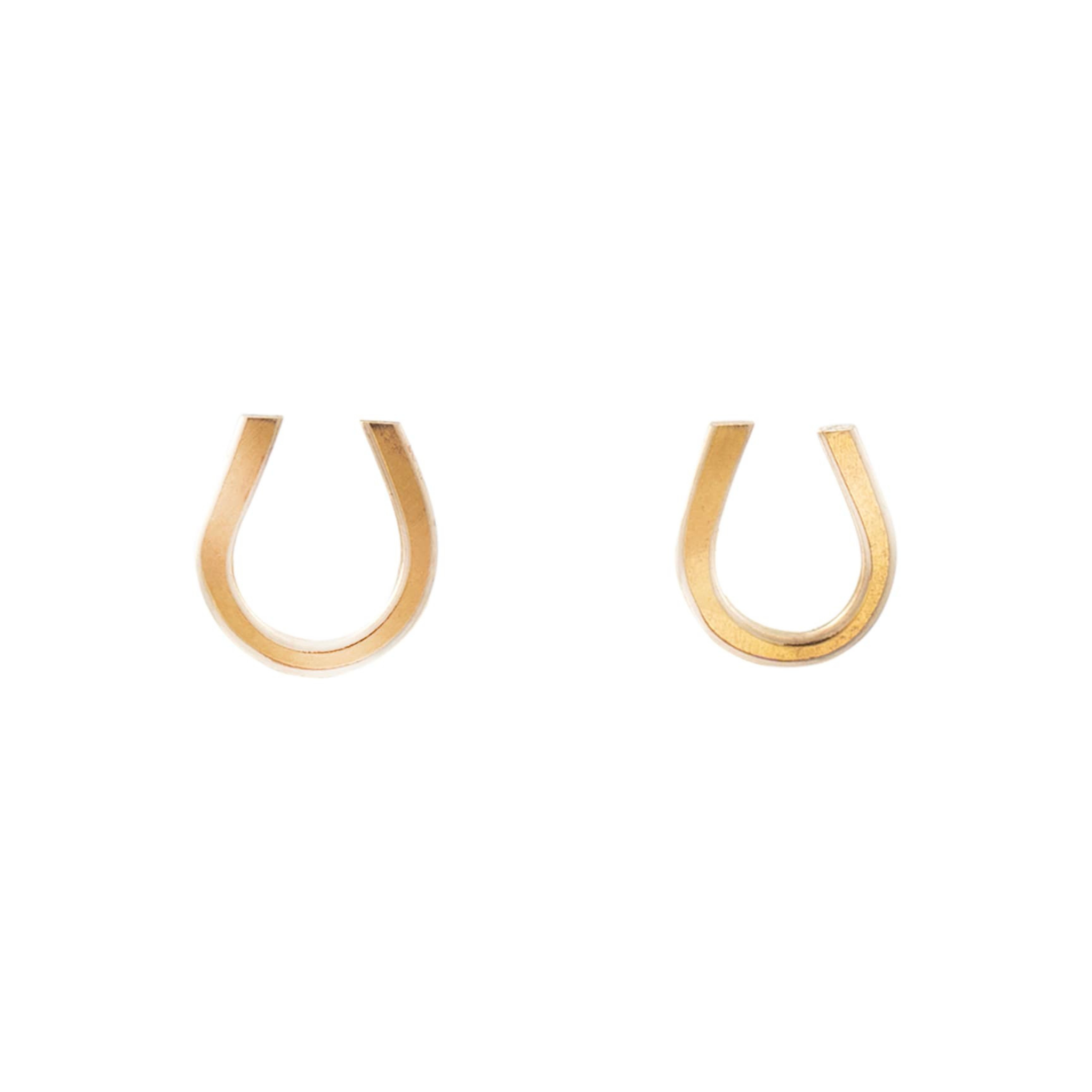 Gold Horseshoe Studs