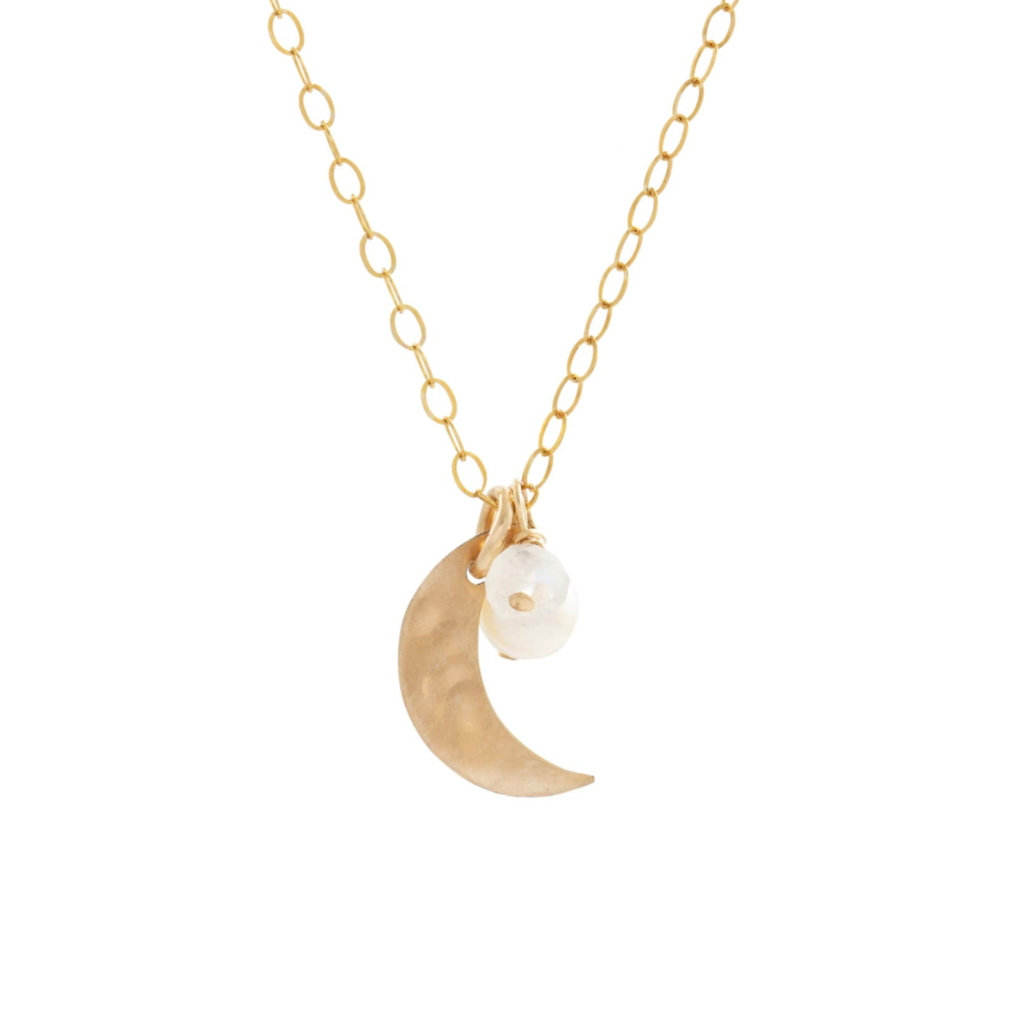 Dreamer Large Moon Pearl Moonstone Necklace