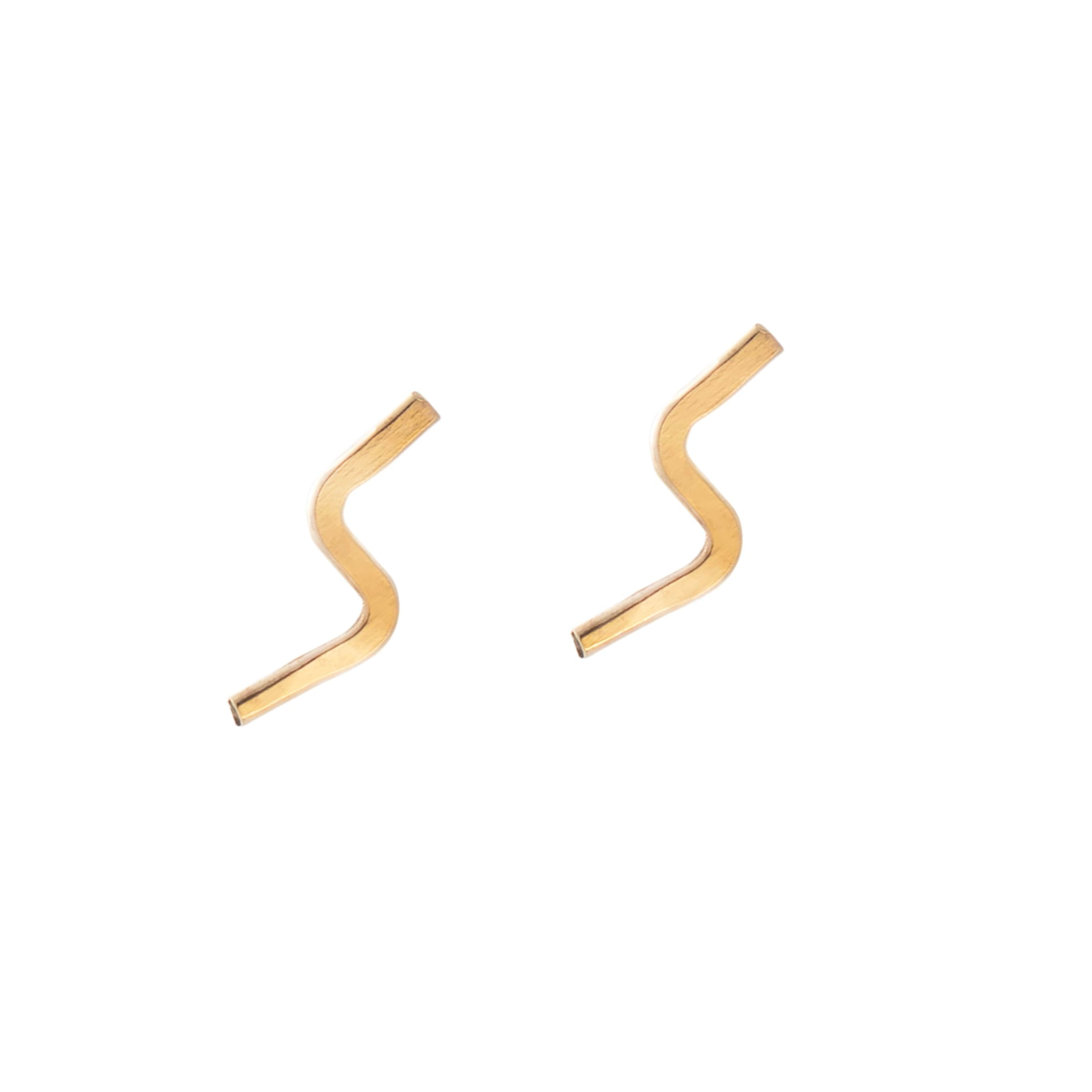 Gold Lightning Mini Studs