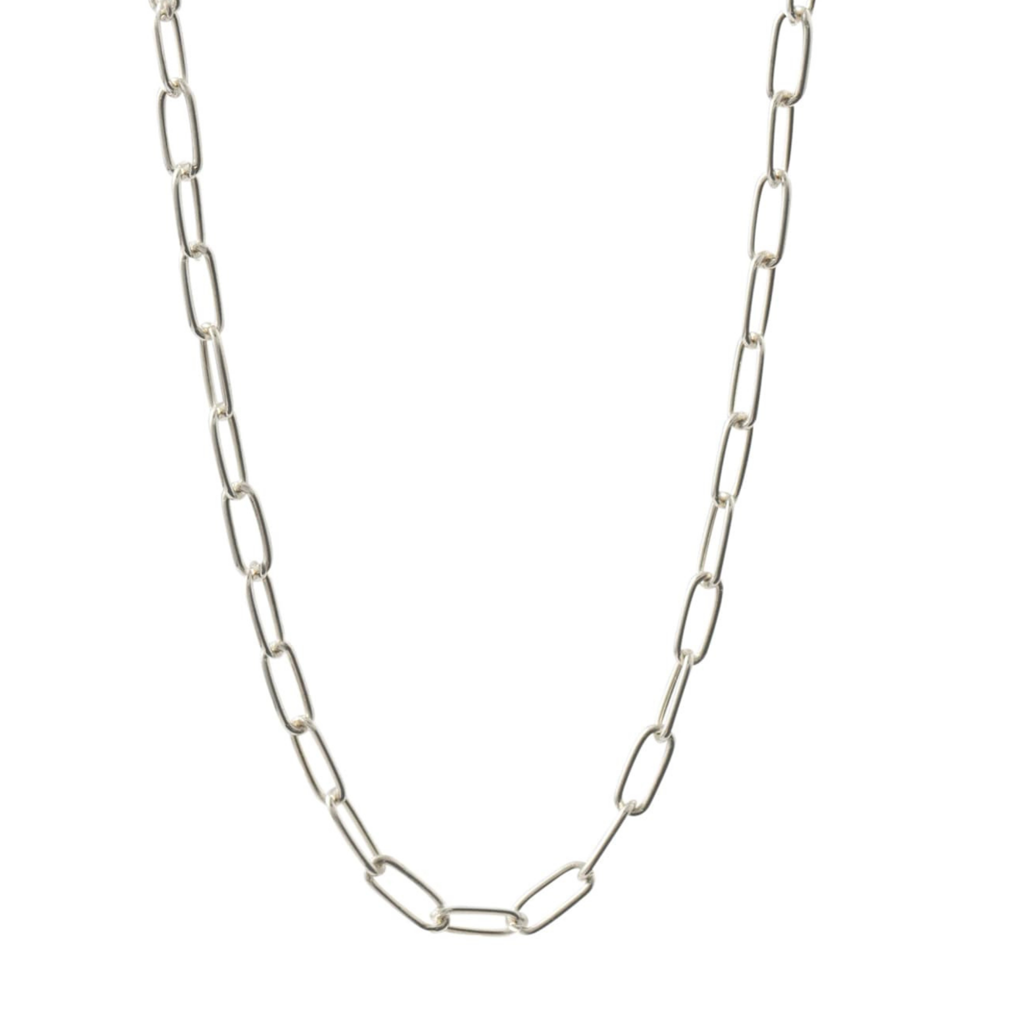 Silver Oval Layering Necklace