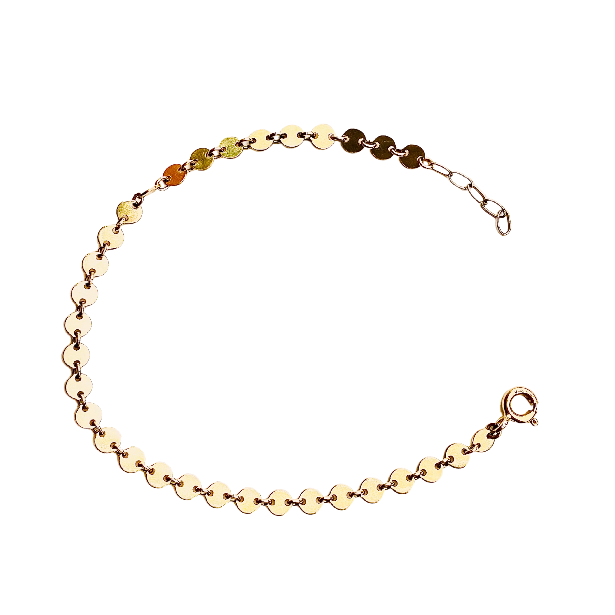 Sunburst Circle Disc Anklet