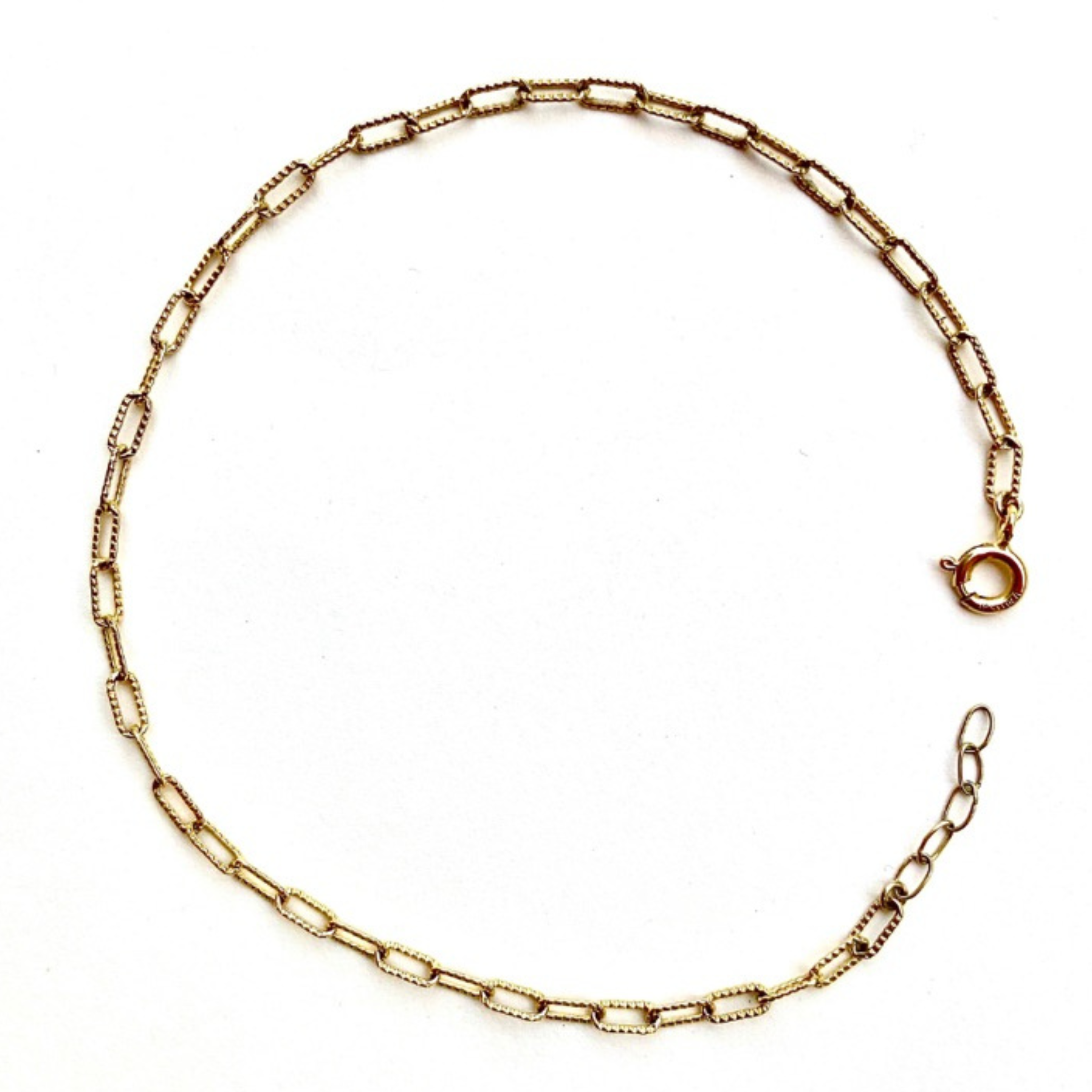 Textured Oval Anklet