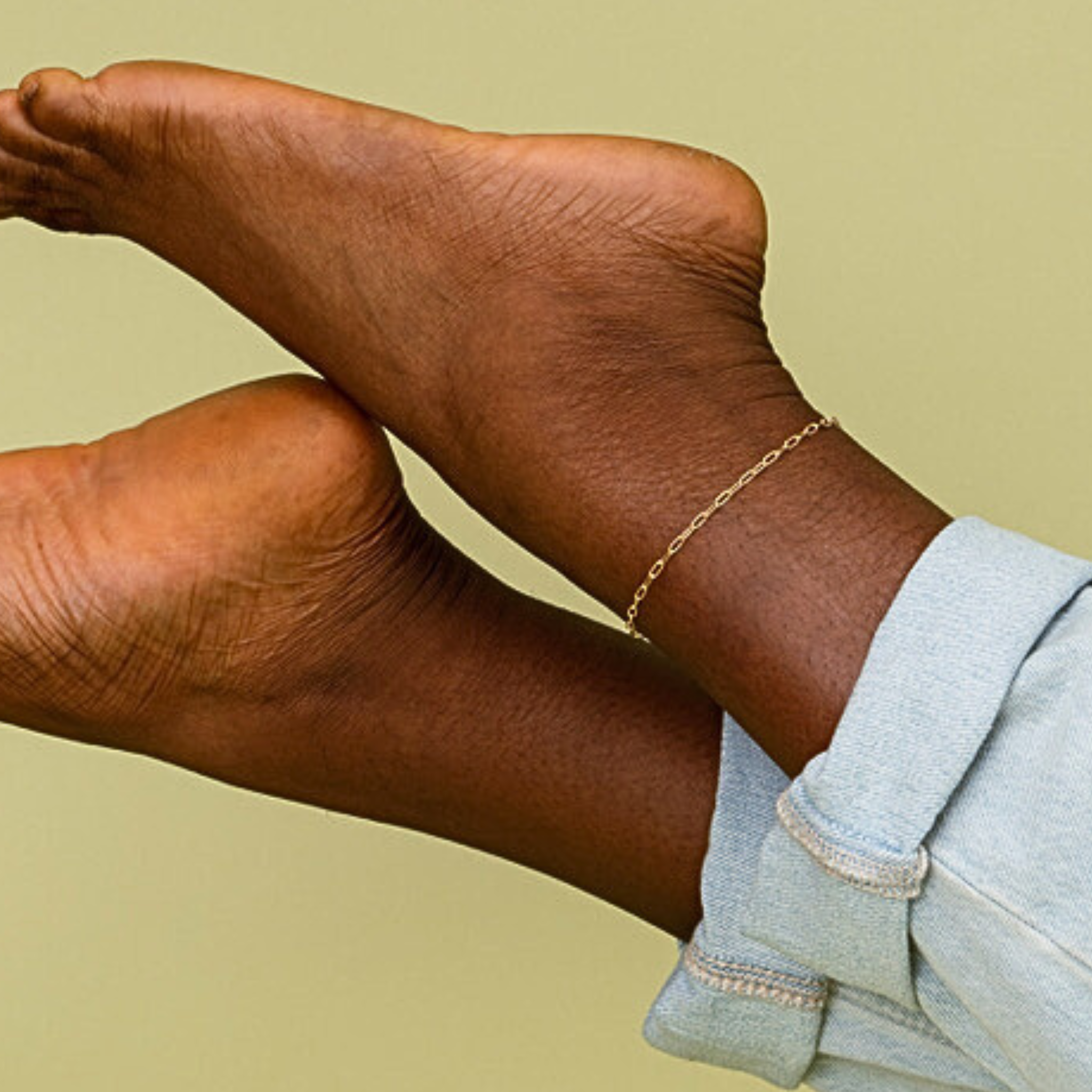 Textured Oval Anklet