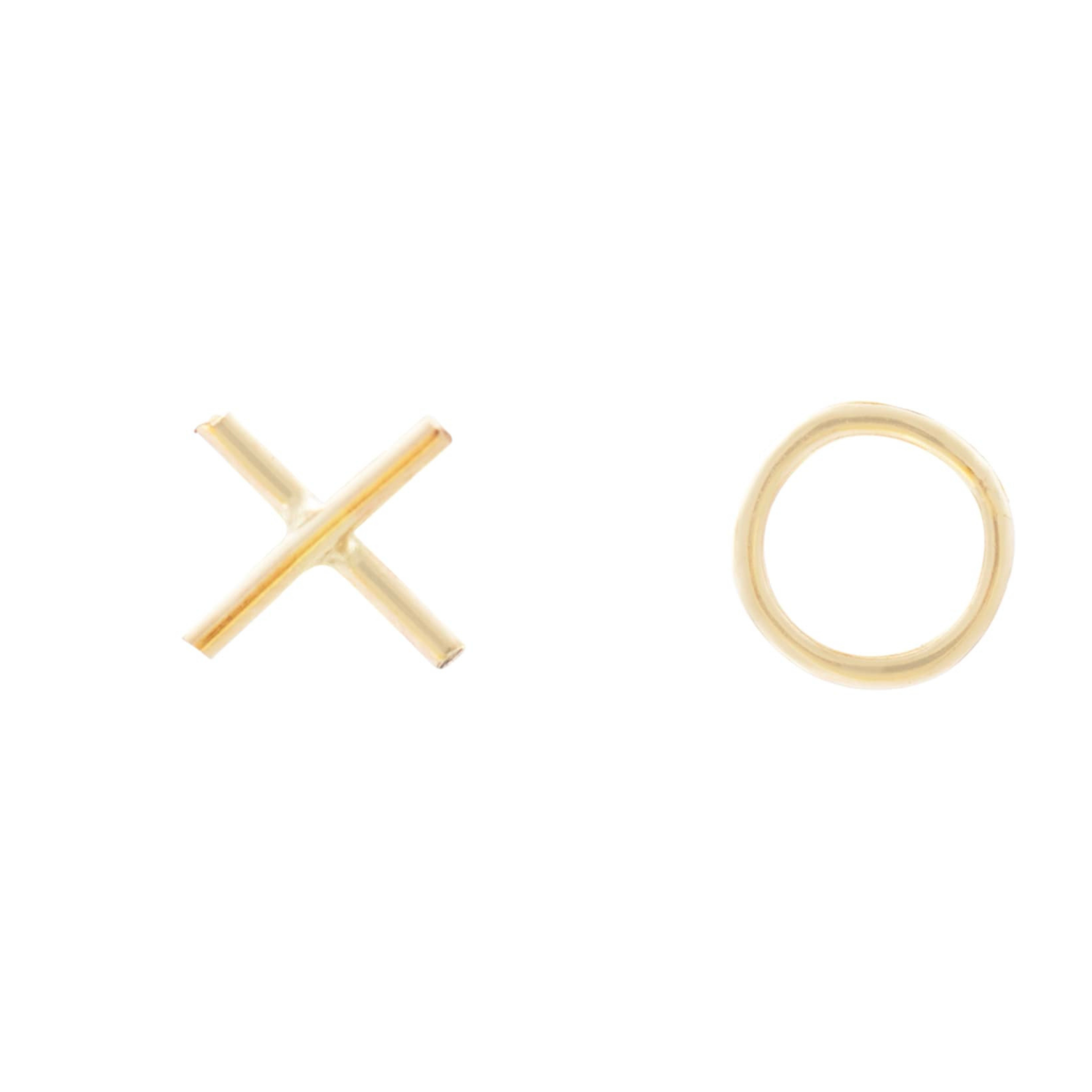 'XO' Gold Stud Earrings