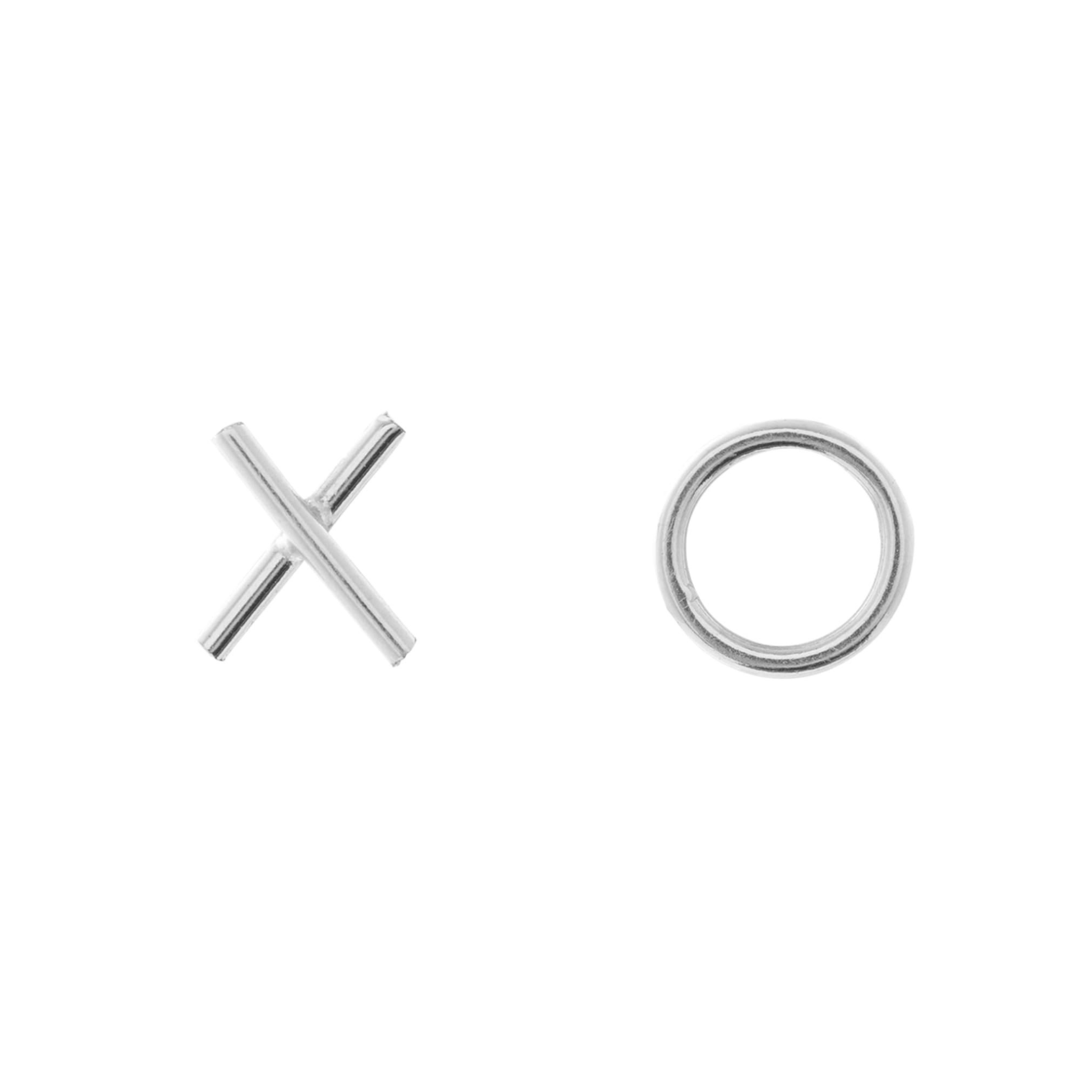 'XO' Silver Stud Earrings